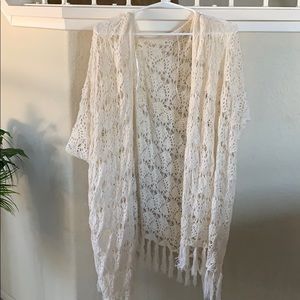 NWOT-Cream colored kimono/duster